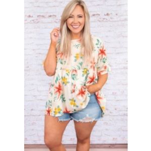 Chic Soul Puddle Of Love Top, Ivory